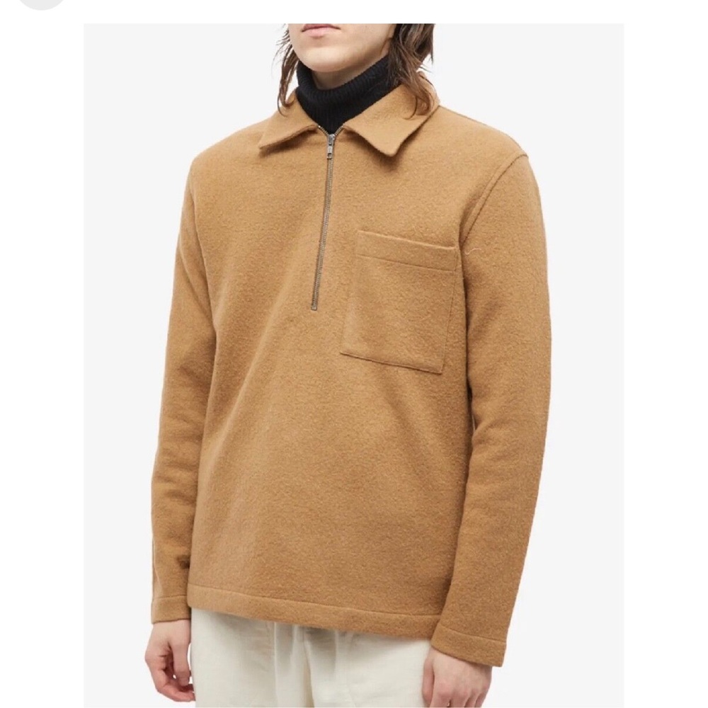 No Nationality Half Zip Wool Sweater